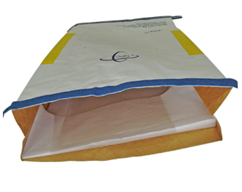 Paper bag with PE liner